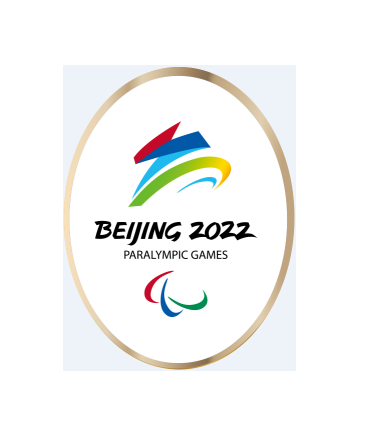 北京2022年冬残奥会会徽椭圆徽章