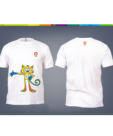 里约2016年奥运会亲子装吉祥物T恤-男