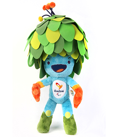 里约2016年残奥会吉祥物毛绒玩具30cm